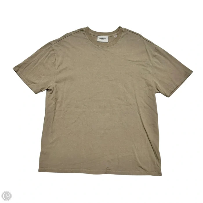 Top Short Sleeve By Essentials Fear Of God In Tan, Size: M