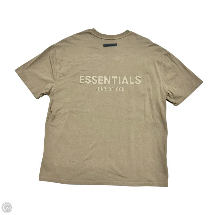 Top Short Sleeve By Essentials Fear Of God In Tan, Size: M