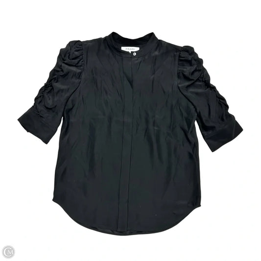 Top Short Sleeve By Frame In Black, Size: Xs