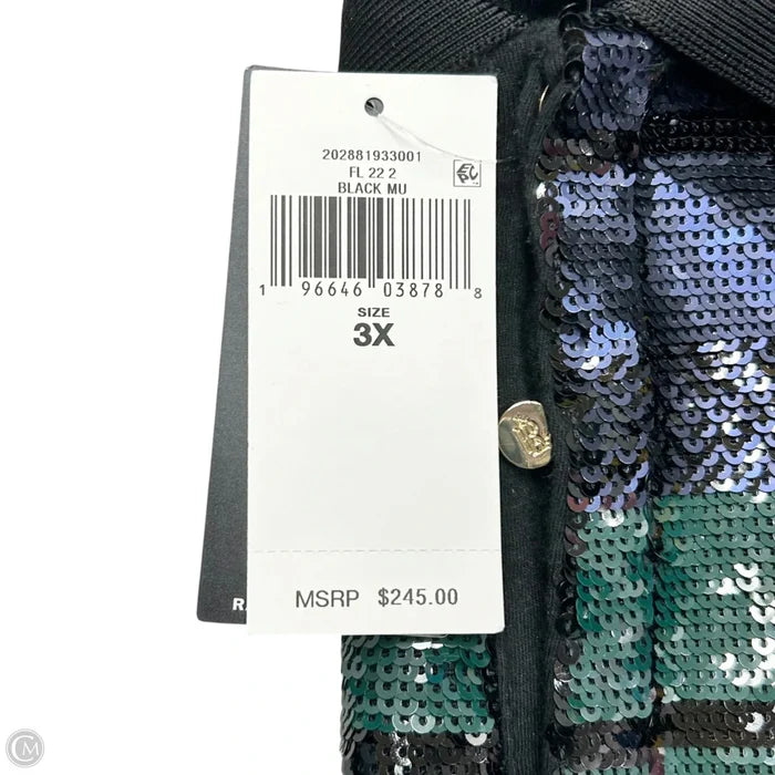 Top Short Sleeve By Lauren By Ralph Lauren In Plaid Pattern, Size: 3x