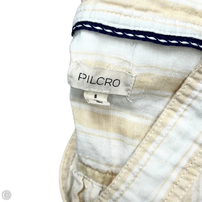 Top Short Sleeve By Pilcro In Cream & White, Size: S