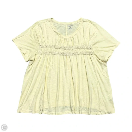 Top Short Sleeve By Pilcro In Yellow, Size: Xl