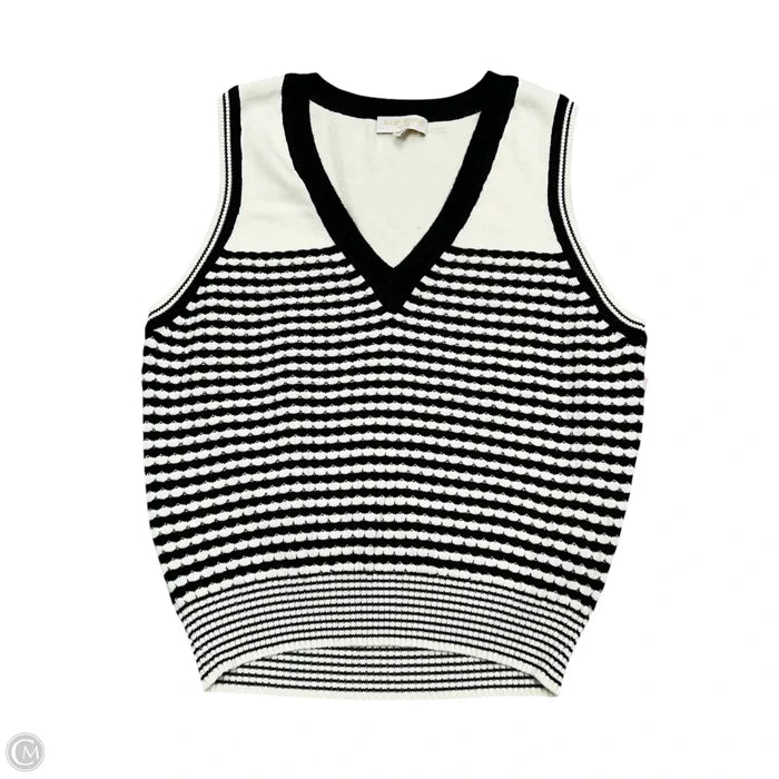 Top Short Sleeve By Ramy Brook In Black & Cream, Size: M