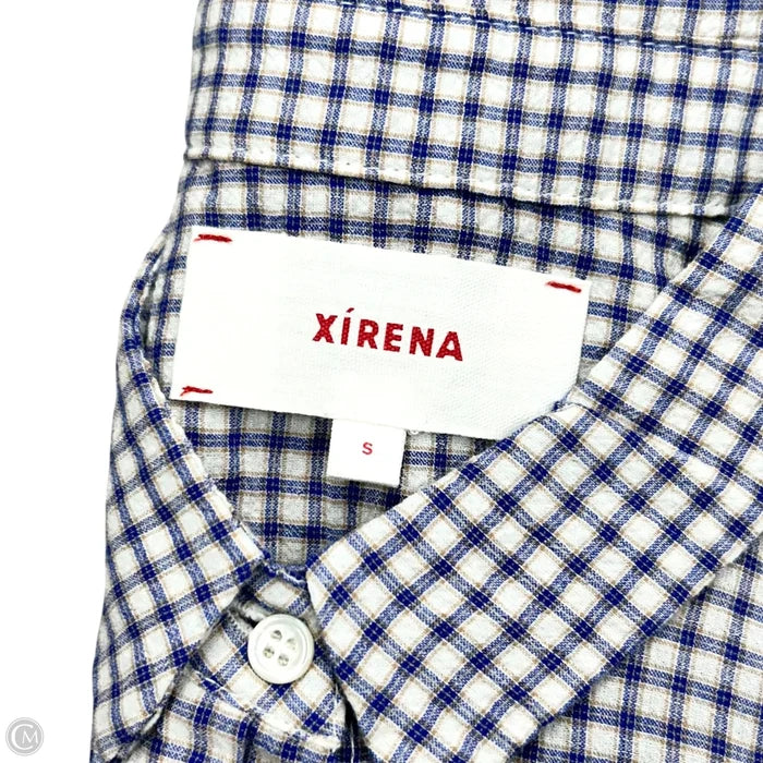 Top Short Sleeve By Xirena In Blue & White, Size: S