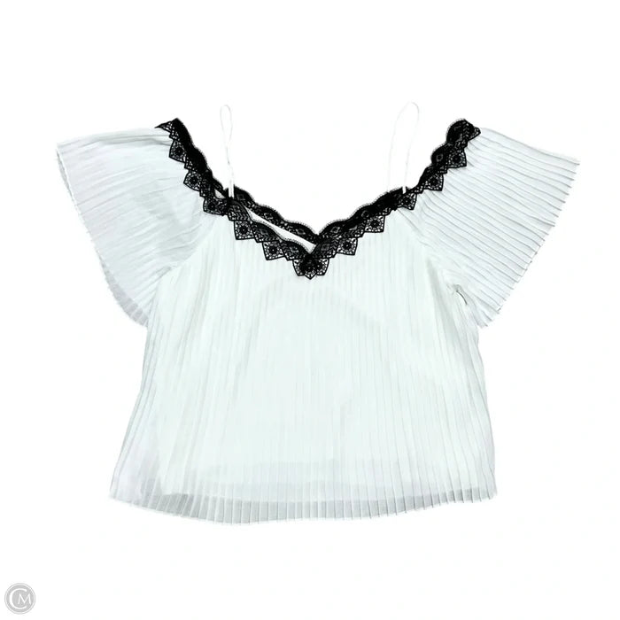 Top Short Sleeve Designer By Alice + Olivia In Black & White, Size: L