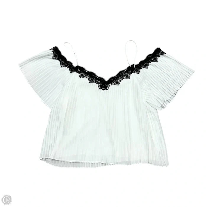 Top Short Sleeve Designer By Alice + Olivia In Black & White, Size: L