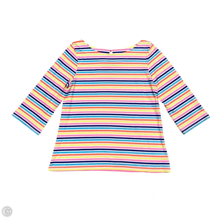Top Short Sleeve Designer By Lilly Pulitzer In Striped Pattern, Size: L