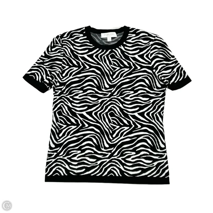 Top Short Sleeve Designer By Michael Kors Collection In Black Denim, Size: L
