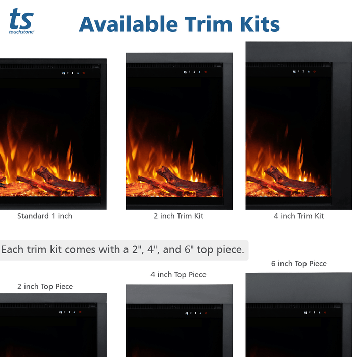 Touchstone Fireplug PRO trim kit options for the 24, 29 and 33-inch sizes