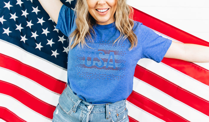 USA Flag Scatter SPANGLE TRANSFER