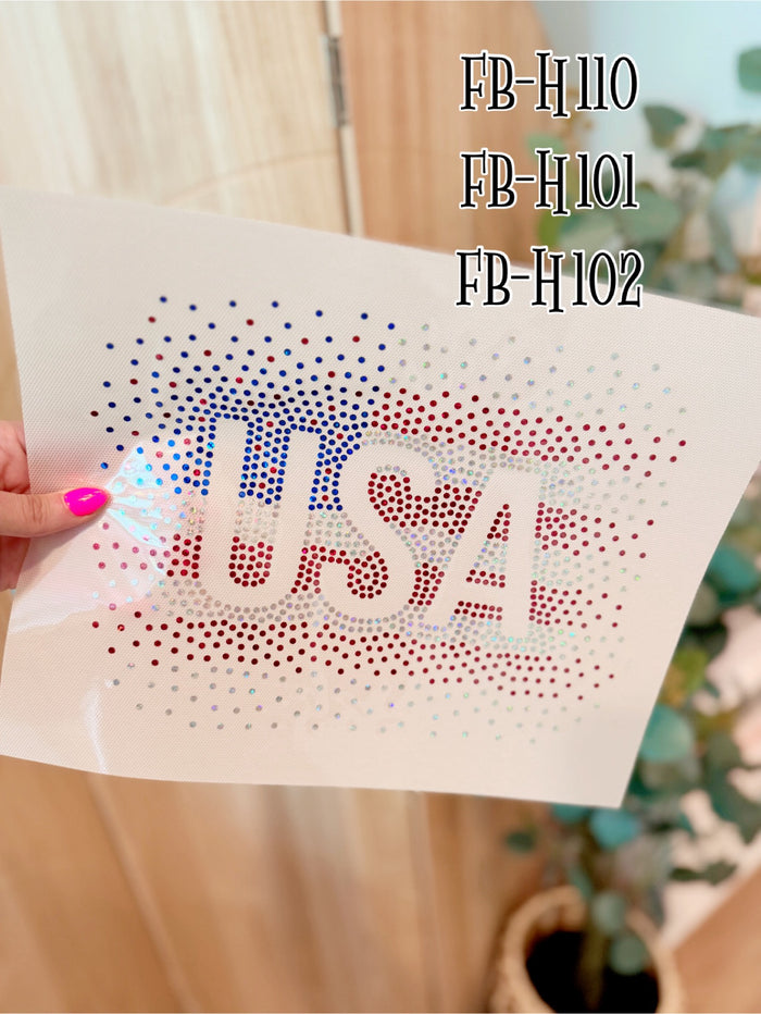 USA Flag Scatter SPANGLE TRANSFER