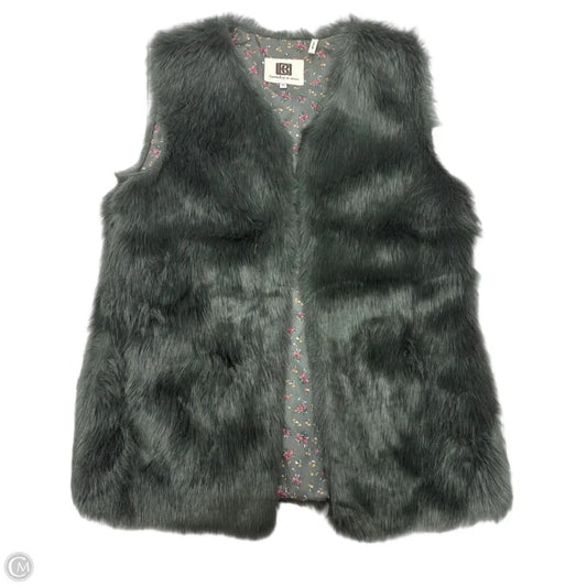 Vest Faux Fur & Sherpa By Laundry In Grey, Size: Xs