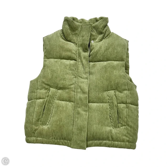 Vest Puffer & Quilted By 7 For All Mankind In Green, Size: Xs