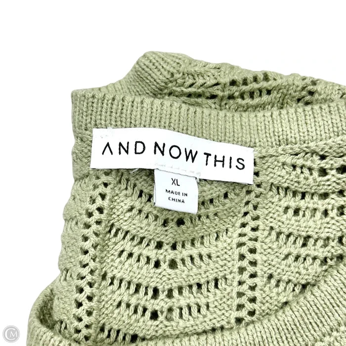 Vest Sweater By And Now This In Green, Size: Xl
