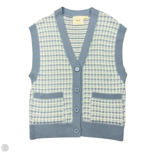 Vest Sweater By Maeve In Blue & White, Size: Xs