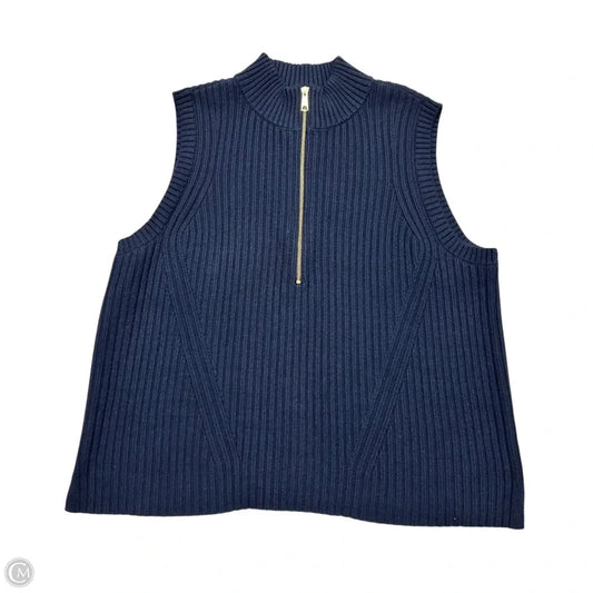 Vest Sweater By Talbots In Navy, Size: 2Xp
