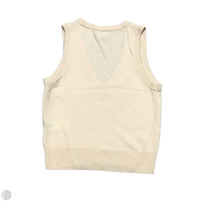 Vest Sweater Cashmere By J. Crew In Cream, Size: Xs
