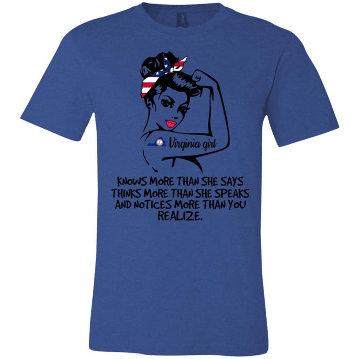 Virginia Girl Knows More Than She Says Hoodie - Hoodie Teezalo