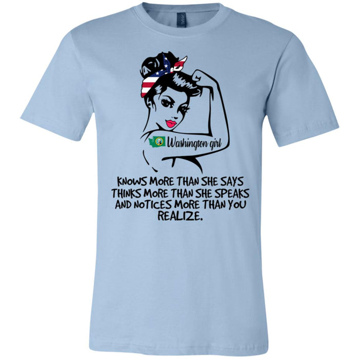 Washington Girl Knows More Than She Says Hoodie - Hoodie Teezalo