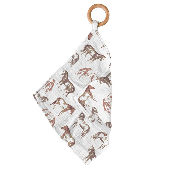 Wild Horses Bamboo Blankie Teether