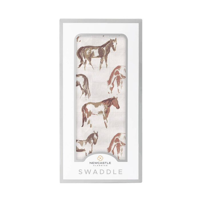 Wild Horses Bamboo Swaddle