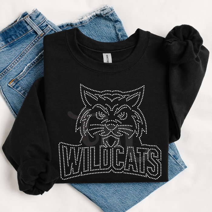 Wildcats w/ Mascot Name RHINESTONE TRANSFER
