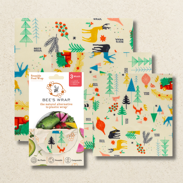 Winter Wonderland Assorted 3 Pack, Reusable Food Wraps