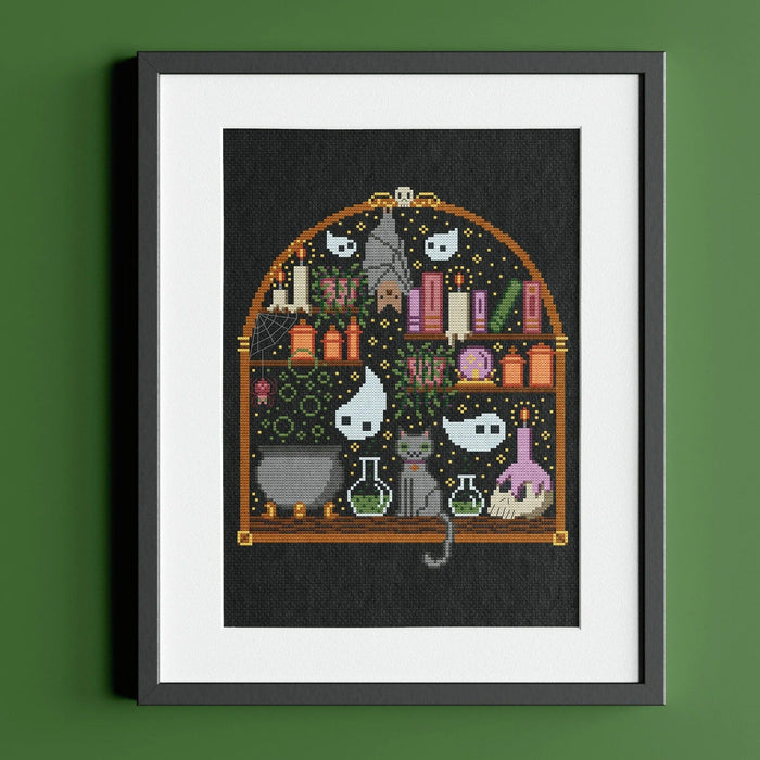 Witchy Desk Cross Stitch Pattern