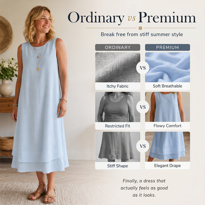 Women's Summer Sleeveless Tiered Dress - Effortless & Breezy Style