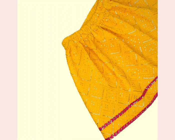Yellow Pink Dog Lehenga Choli | Dog Wedding Dress Outfit
