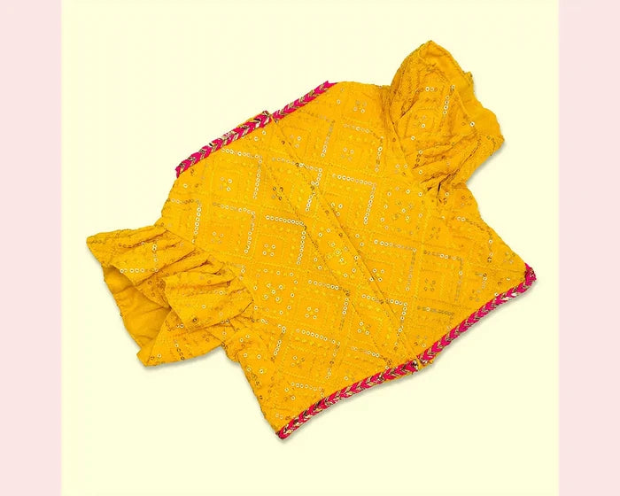 Yellow Pink Dog Lehenga Choli | Dog Wedding Dress Outfit