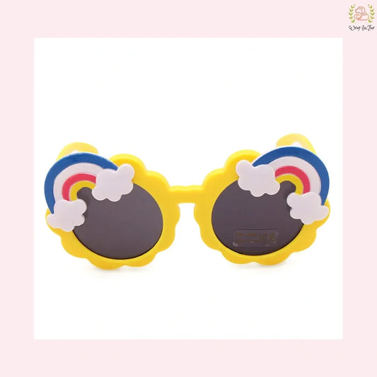 Yellow Rainbow Glasses For Dog