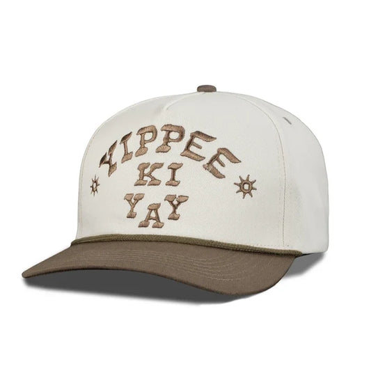 Yippee Ki Yay Hat (Cream & Brown)