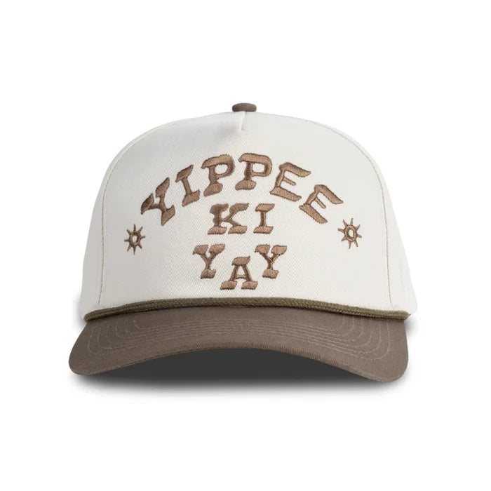 Yippee Ki Yay Hat (Cream & Brown)