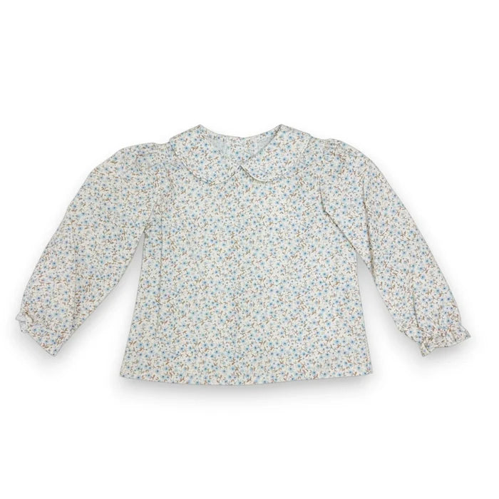 Zuccini Dusty Blue Floral Blouse