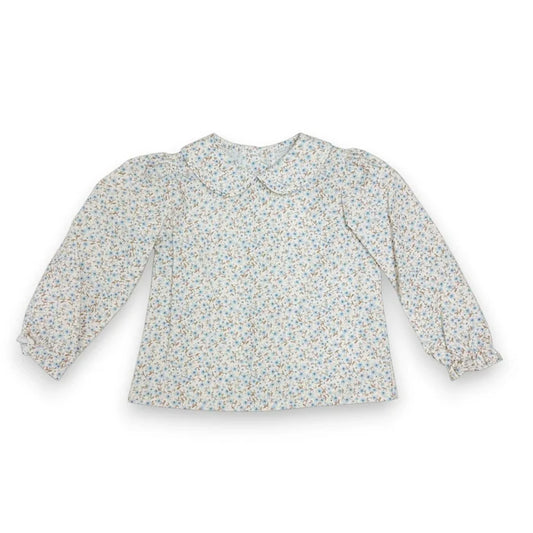 Zuccini Dusty Blue Floral Blouse